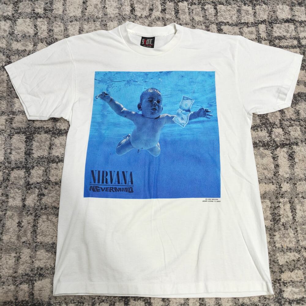 Vintage Nirvana Nevermind Album T Shirt Single Stitch Giant Tag Reprint Large